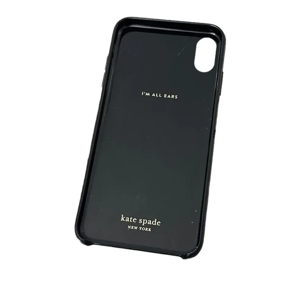 Kate Spade iPhone XS Max Black stripe Ring Stand (used)